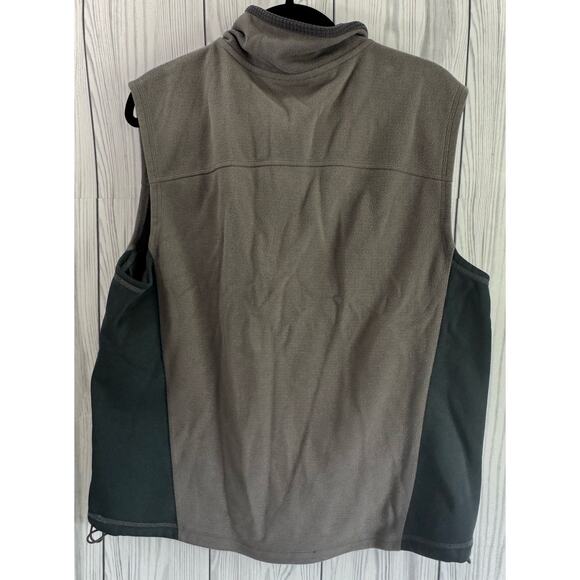 LL Bean Polartec Vest Men’s Large Gray Fleece Full Zip Pockets Outdoor Large - Picture 2 of 6